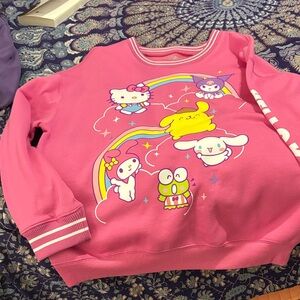 Pink Hello Kitty Sweatshirt with Characters
